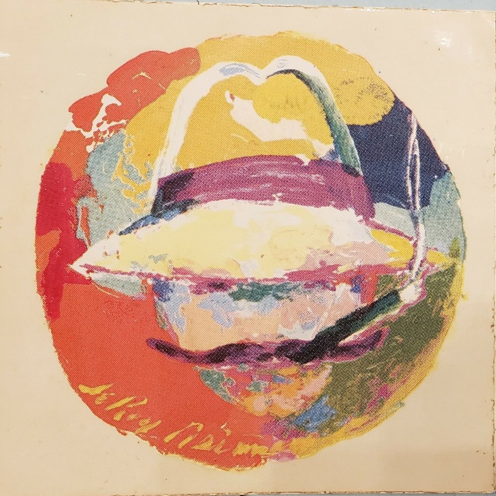 LeROY NEIMAN RARE SELF PORTRAIT, IMAGE SIZE DIAMETER 4 1/2", ONLY 50 COPIES MADE